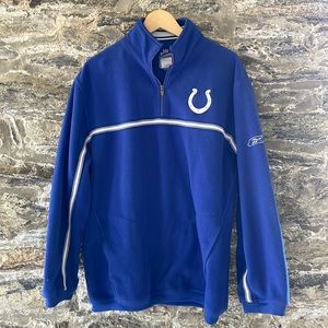VINTAGE 2000s Reebok Indianapolis Colts Stitched Quarter Zip Pullover Sweater M